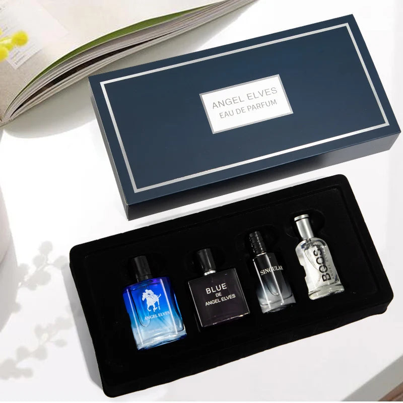 4 Pcs Luxury Men Cologne Gift Set - 4 X 30ml Bottles of Premium Vanilla & Cologne Scented Pheromone Perfume for Men - Long Lasting