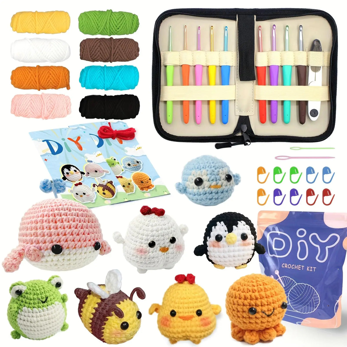 Animal sery Crochet Kit for Beginners Crochet Starter SET