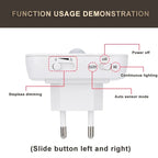 Night Light Motion Sensor With LED Light EU/US Plug Lamps Children's Night Light Wireless Night Lamp For Bedside Table Bedroom Portable Night Light, Night Light