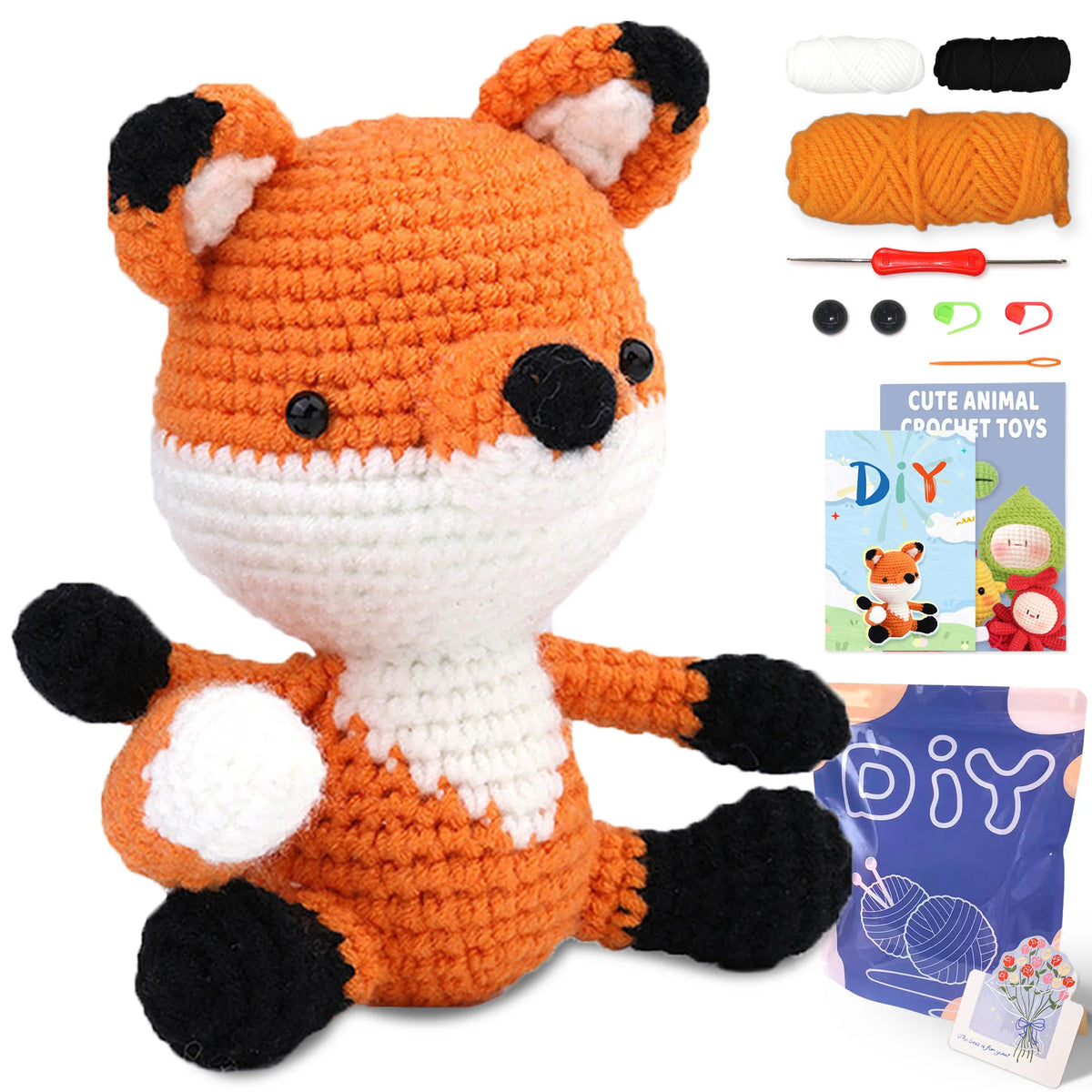 Animal sery Crochet Kit for Beginners Crochet Starter SET