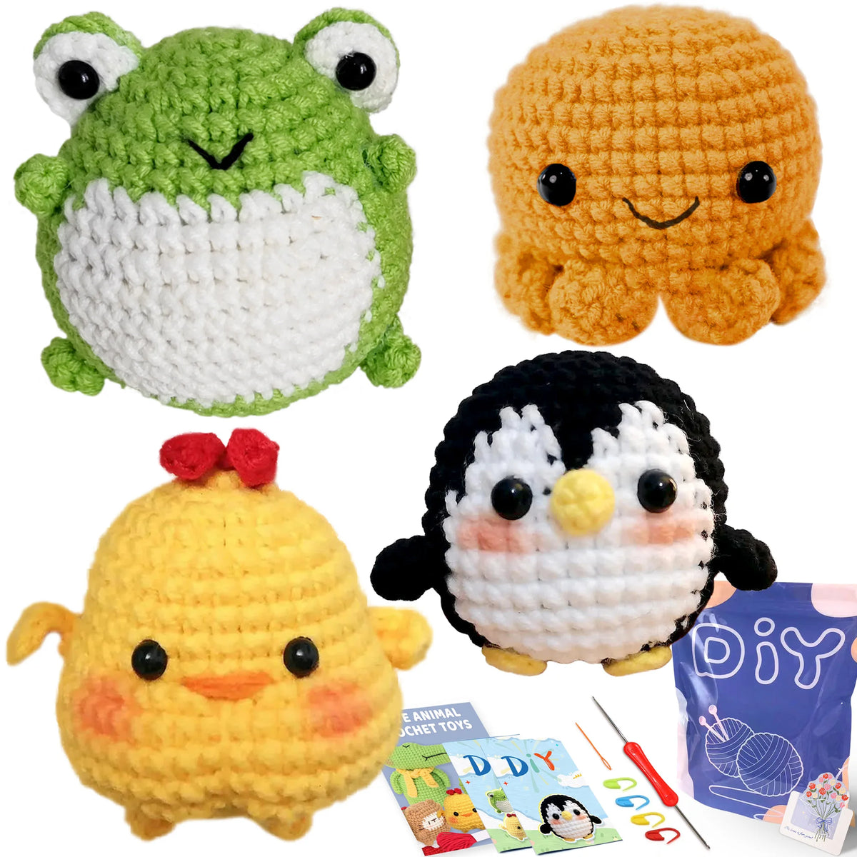 Animal sery Crochet Kit for Beginners Crochet Starter SET