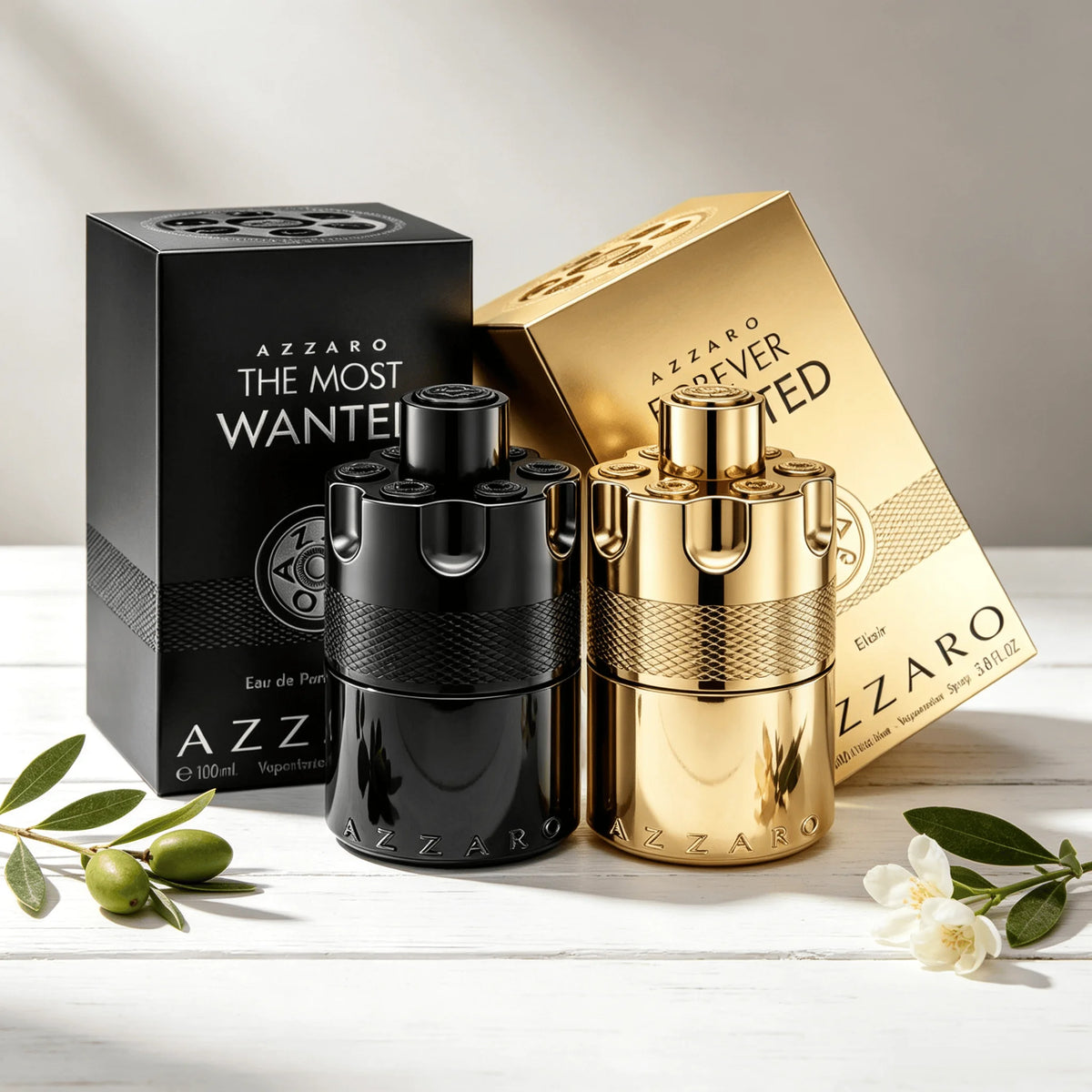 Azzaro Forever Wanted Elixir and Azzaro The Most Wanted - Warm Spicy Cologne Fragrance with Raspberry, Cardamom & Leather Accord - 12 Hour Long Lasting - Sophisticated Best For Date Night Tail Notes of Vanilla, Amber, and ced