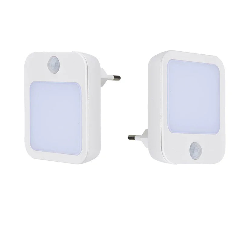 Night Light Motion Sensor With LED Light EU/US Plug Lamps Children's Night Light Wireless Night Lamp For Bedside Table Bedroom Portable Night Light, Night Light