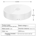 PIR Motion Sensor LED Night Light USB Rechargeable Night Lamp For Kitchen Cabinet Wardrobe Lamp Staircase Wireless Closet Light