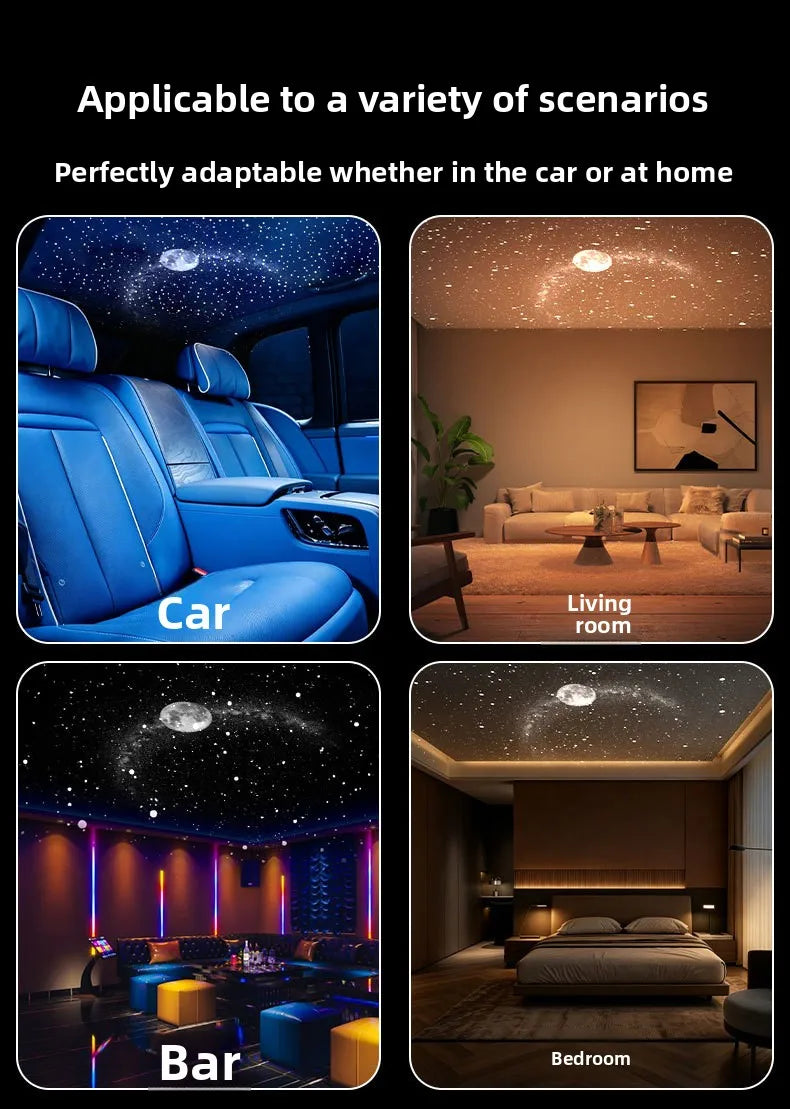 USB Starry Sky Projector Light, Adjustable-Angle Car Ambient Light,Decorative Light for Bedrooms, Living Rooms,and Car Interiors