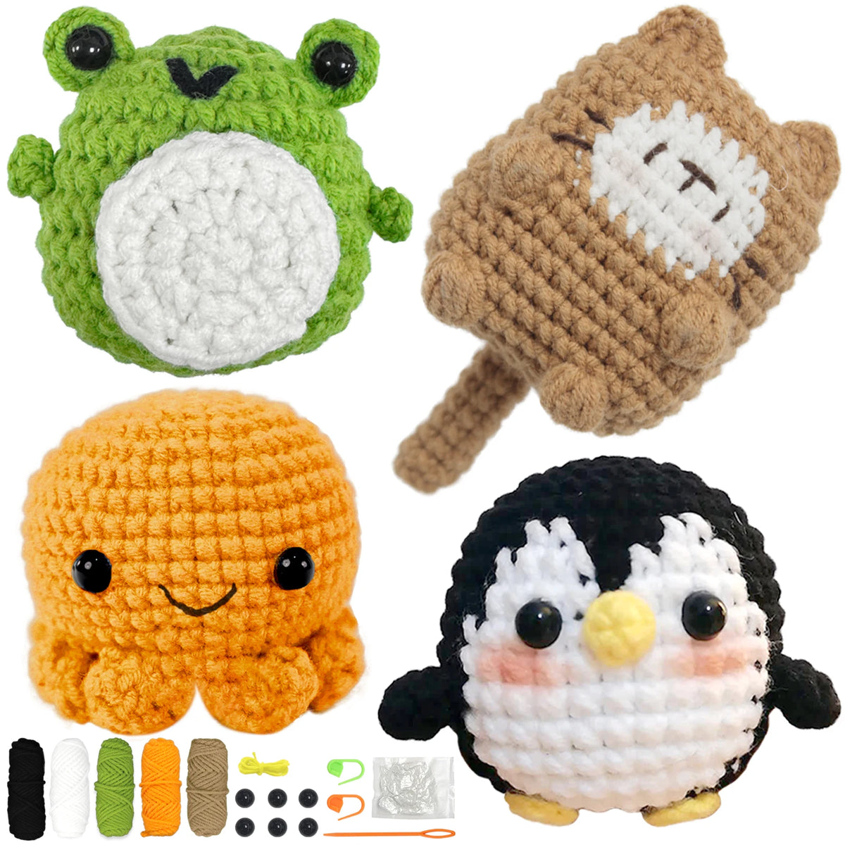 Animal sery Crochet Kit for Beginners Crochet Starter SET