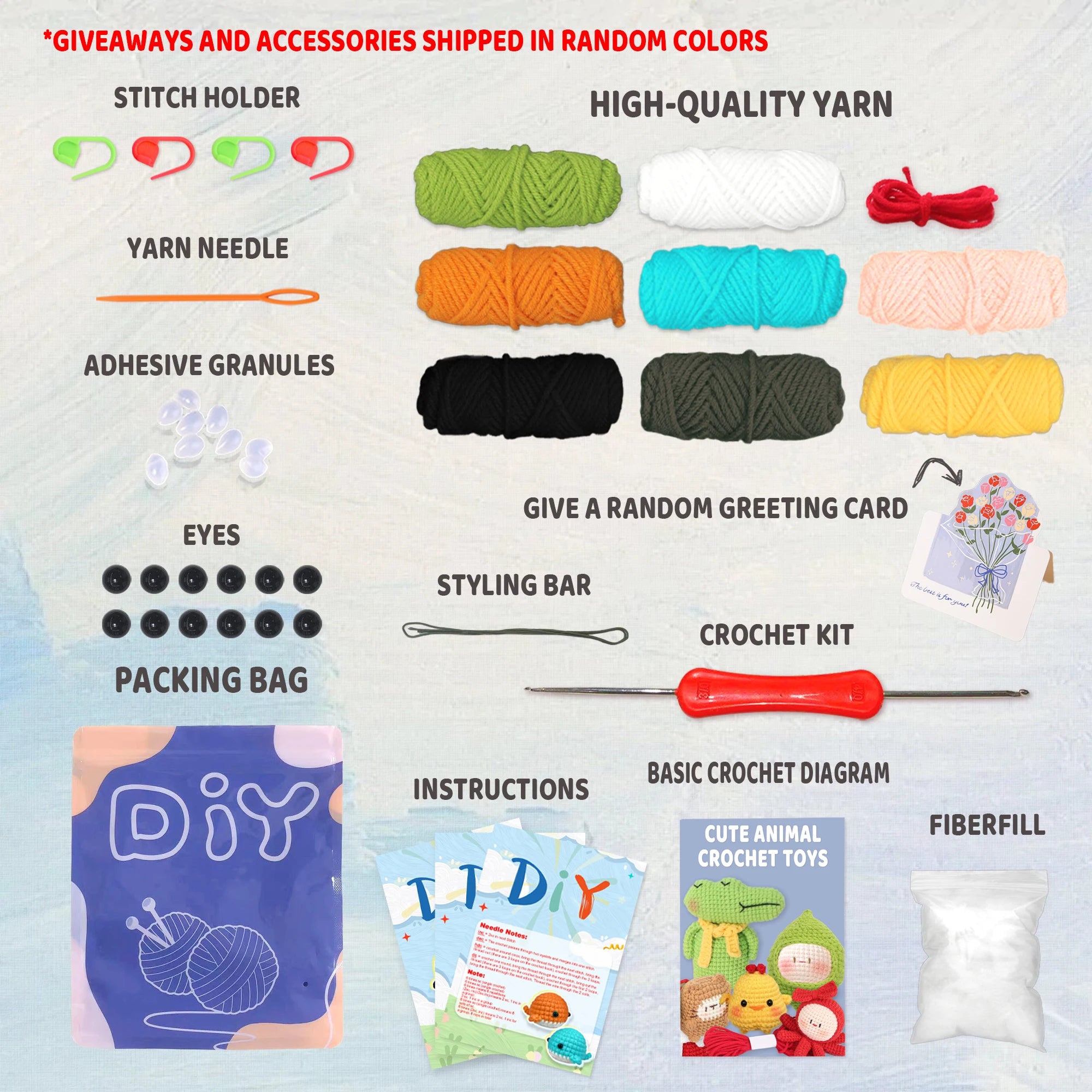 Animal sery Crochet Kit for Beginners Crochet Starter SET