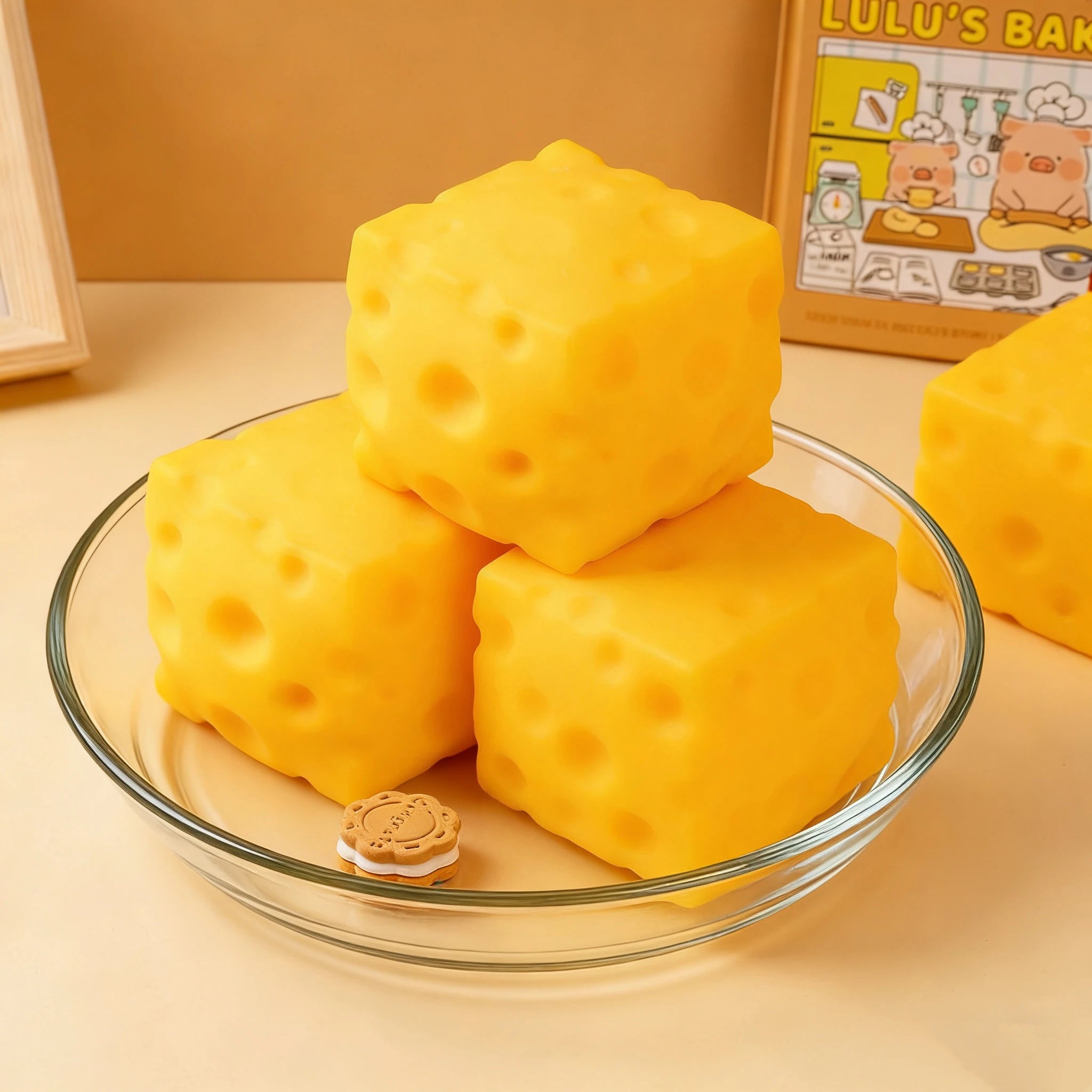 Square Cheese Squeeze Toys