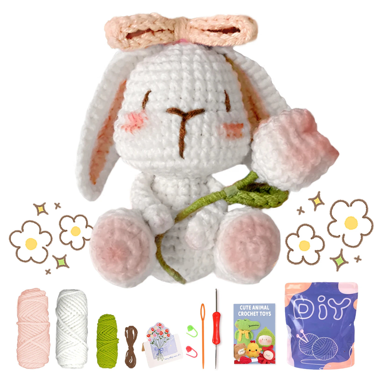 Animal sery Crochet Kit for Beginners Crochet Starter SET