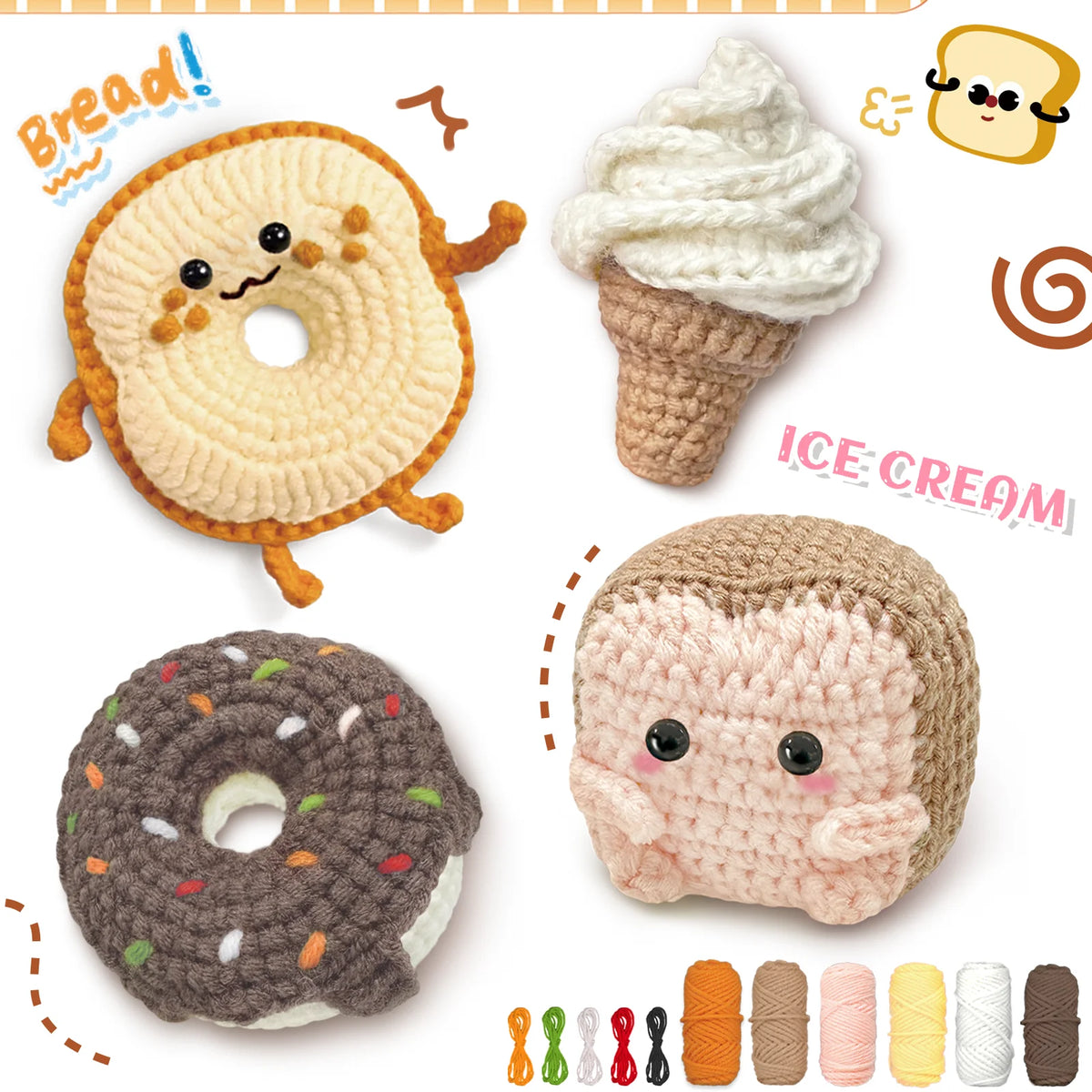 Animal sery Crochet Kit for Beginners Crochet Starter SET