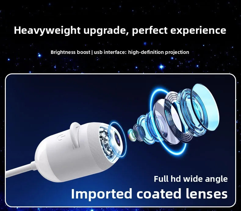 USB Starry Sky Projector Light, Adjustable-Angle Car Ambient Light,Decorative Light for Bedrooms, Living Rooms,and Car Interiors