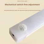 1pc Wireless Rechargeable LED Motion Sensor Cabinet Light - Ideal for Closet, Kitchen, Wardrobe, Stairs - Battery Operated Night