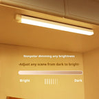 1pc Wireless Rechargeable LED Motion Sensor Cabinet Light - Ideal for Closet, Kitchen, Wardrobe, Stairs - Battery Operated Night