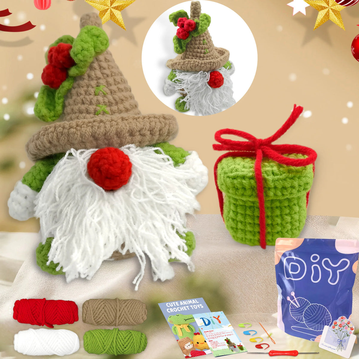 Animal sery Crochet Kit for Beginners Crochet Starter SET