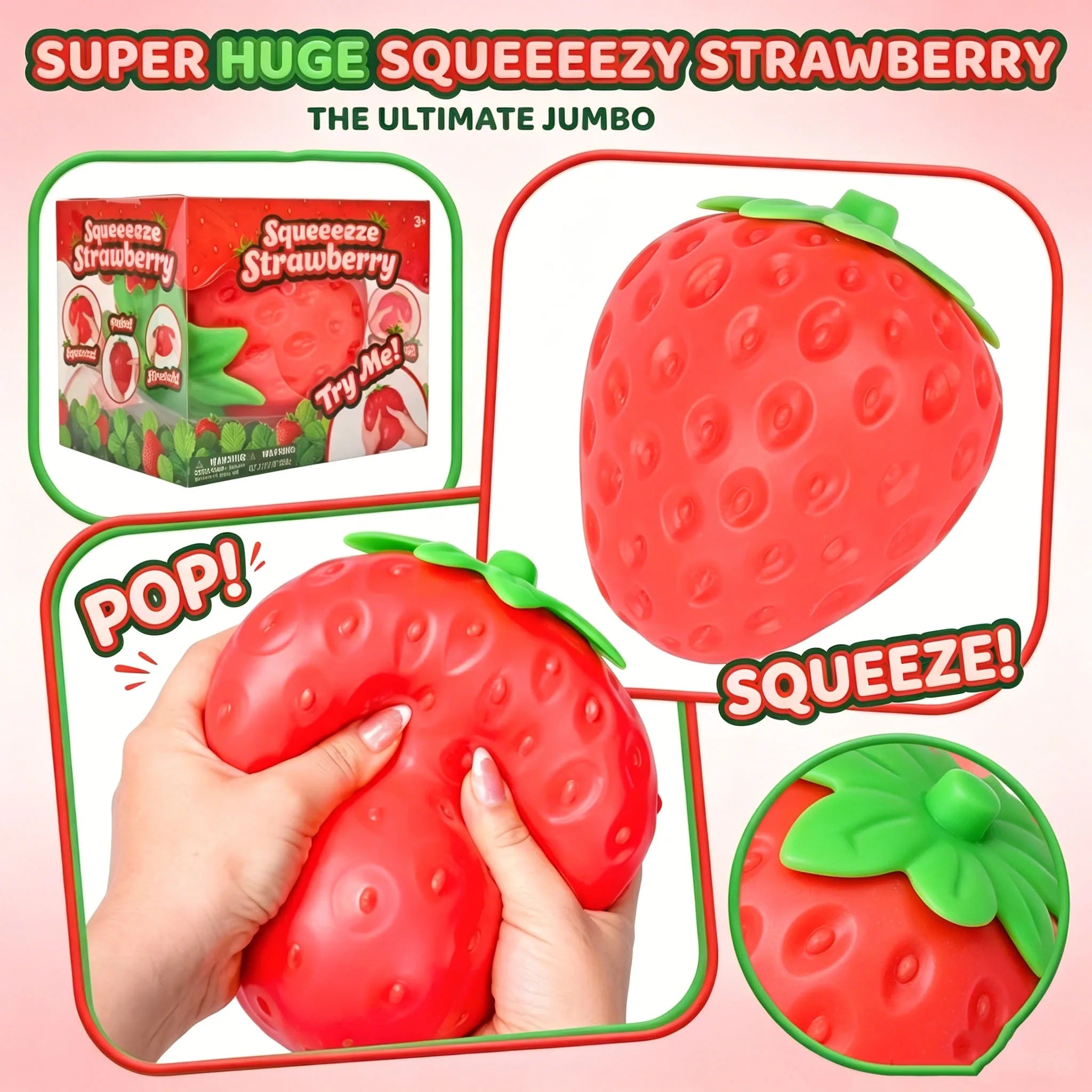 Jumbo Strawberry Squishy