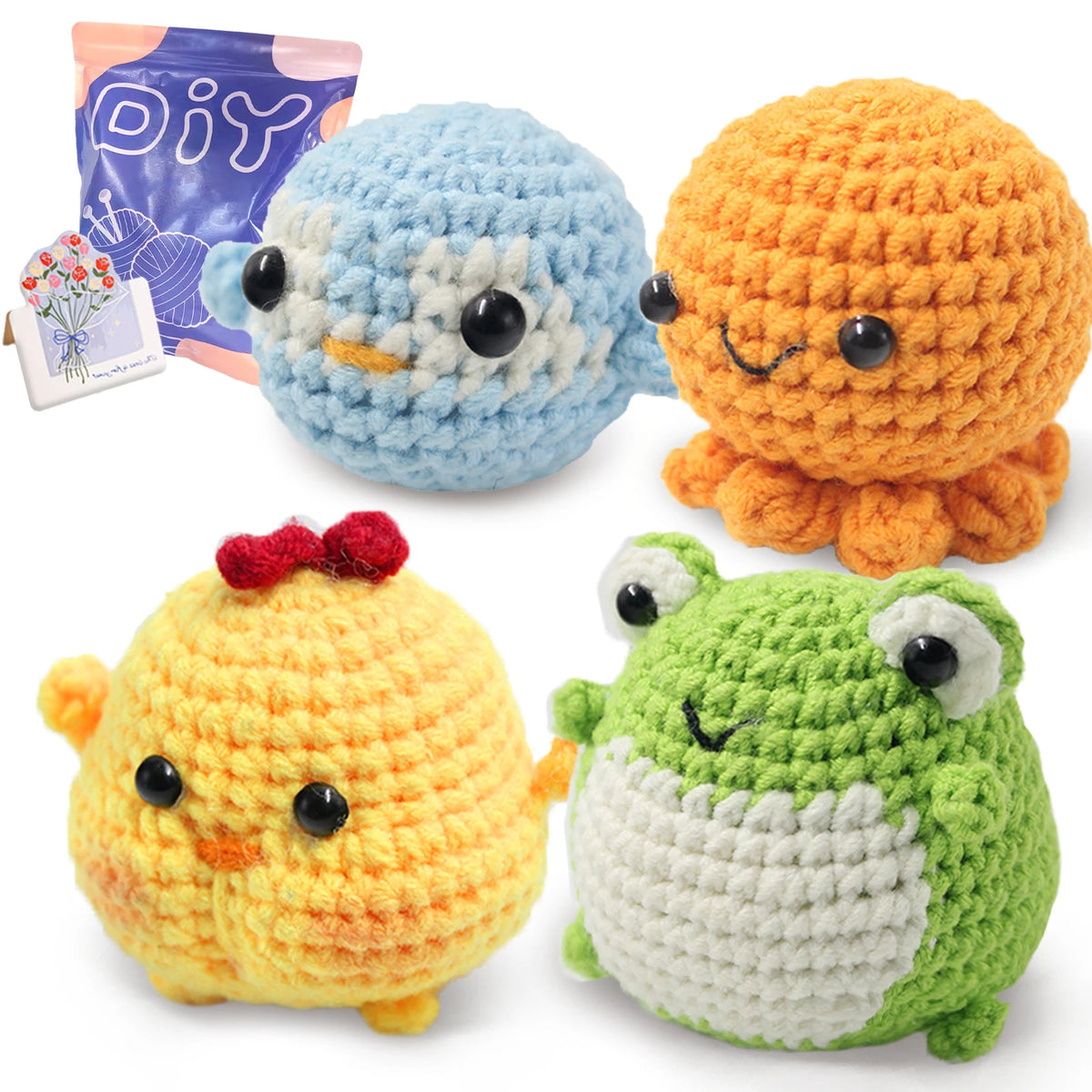 Animal sery Crochet Kit for Beginners Crochet Starter SET