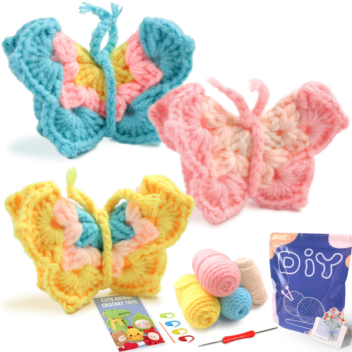 Animal sery Crochet Kit for Beginners Crochet Starter SET