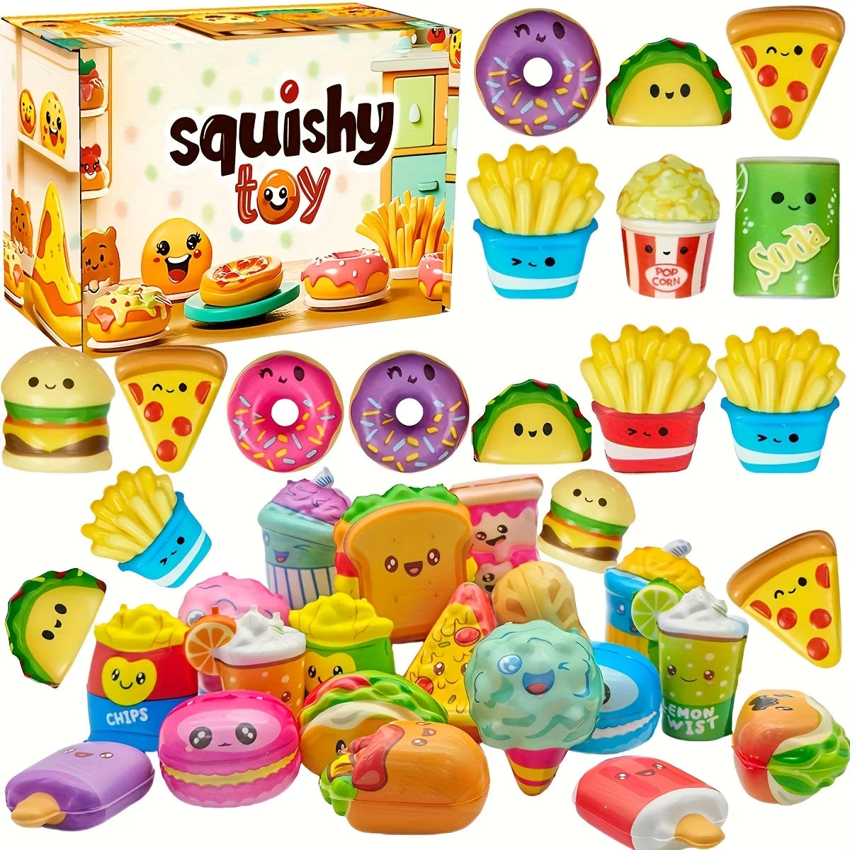 Viral Food & Fries Slow-Rise squishies