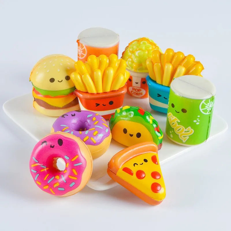 Viral Food & Fries Slow-Rise squishies