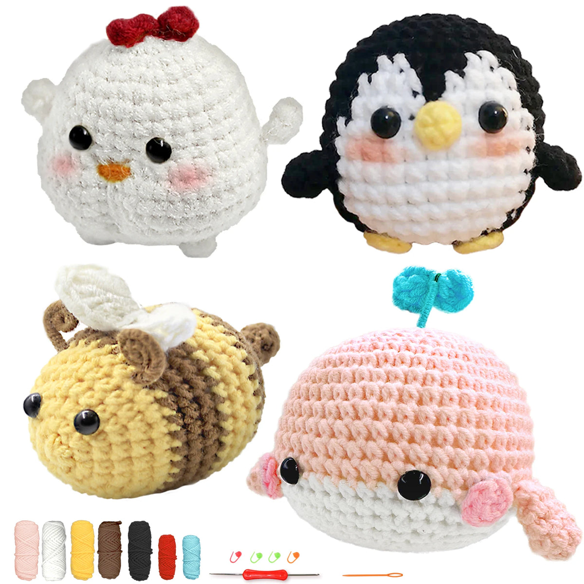 Animal sery Crochet Kit for Beginners Crochet Starter SET