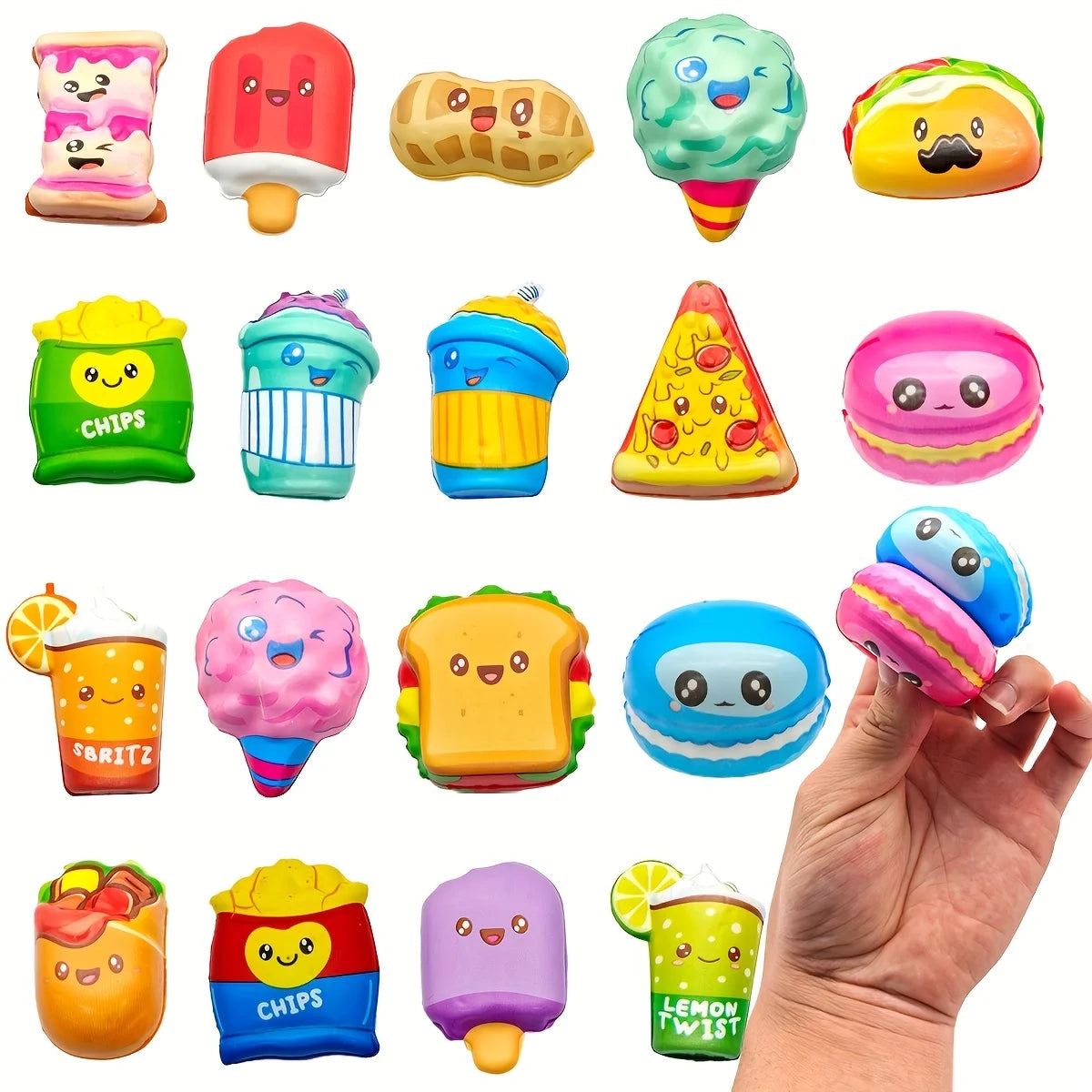 Viral Food & Fries Slow-Rise squishies