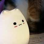 Mini Popular Cat Baby Night Lamp 7-color Pat Touch Color-changing Eye Protection Bedroom Bedside Night Light Gift Children